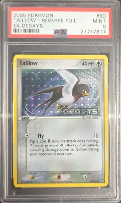 2005 POKEMON EX DEOXYS #80 TAILLOW-REV.FOIL PSA 9 - Image 1