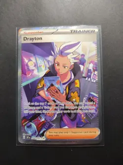 Pokemon TCG Surging Sparks Drayton Full Art Trainer Card 244/191 - Image 1
