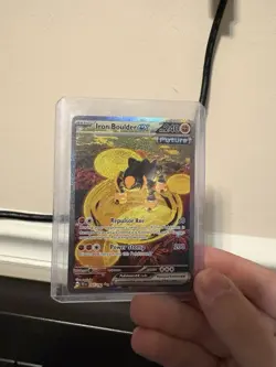 Pokemon TCG Iron Boulder ex 207/162 Temporal Forces Special Illustration Rare - Image 1