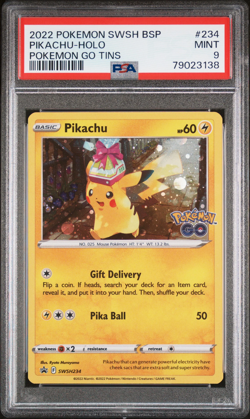 2022 Pokemon Sword & Shield Promos Pikachu Cosmos Holo SWSH234 PSA 9 Mint - Image 1