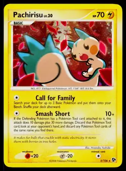 Pachirisu - Holofoil 5/106 Holo Rare Pokemon Great Encounters NM - Image 1