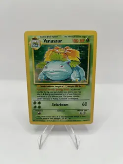 Pokemon TCG Venusaur Holo 18/130 Base Set WOTC Unlimited 1999 - MP - Image 1