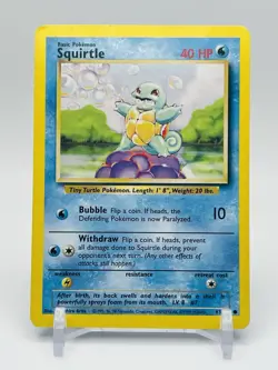 Squirtle 063/102 – Base Set – Vintage Pokemon Card – Non‑Holo – LP/NM - Image 1