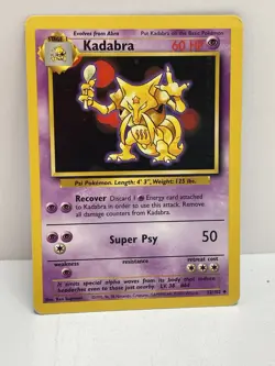 Pokemon TCG VTG WOTC MP Kadabra 032/102 Base Set Regular - Image 1