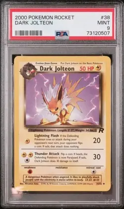 Dark Jolteon 38/82 Team Rocket PSA 9 Mint 2000 Pokemon Card - Image 1