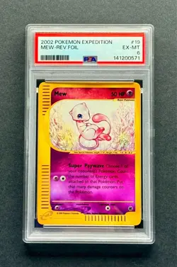 2002 Pokemon Expedition #19/165 Mew Reverse Foil E-Reader Series PSA 6 Fresh Gr - Image 3