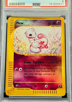 2002 Pokemon Expedition #19/165 Mew Reverse Foil E-Reader Series PSA 6 Fresh Gr - Image 4