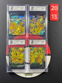 Pokemon TCG S-Chinese Pikachu V-UNION S-P 109-112 Grade10 - Image 1