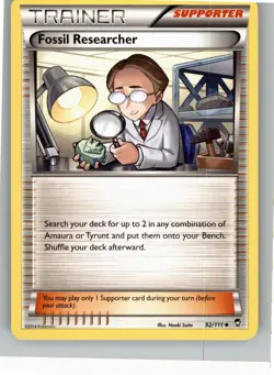 FOSSIL RESEARCHER 92/111 UC FURIOUS FISTS POKEMON NM - Image 1