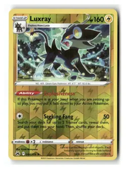 Luxray 044/159 Rare Crown Zenith Pokemon Reverse Holo Near Mint - Image 1