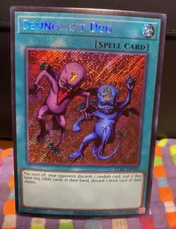 Yu-Gi-Oh! TCG Delinquent Duo LCKC-EN101 Secret Rare Unlimited NM Condition - Image 2