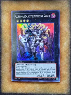 Yugioh Cairngorgon, Antiluminescent Knight PRIO-EN054 Super Rare 1st Ed LP - Image 1