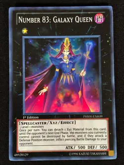 Yugioh Number 83: Galaxy Queen PHSW-EN039 1st Super (NM) - Image 1