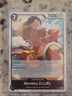 • Monkey D. Luffy • P-075 SR The Best Promo Holo Foil One Piece TCG NM - Image 1
