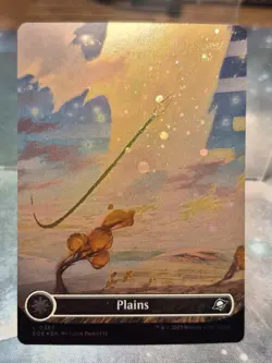 L 0262 Plains GALAXY FOIL BORDERLESS Full Art Land Edge of Eternities MTG Card - Image 1