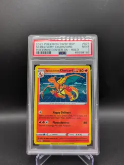 2022 POKEMON SWSH BLACK STAR PROMO #075 SPECIAL DELIVERY CHARIZARD-HOLO PSA 9 - Image 1