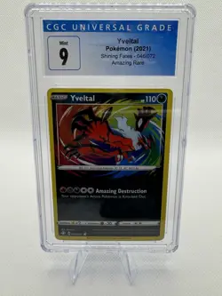 Pokemon Shining Fates Yveltal 046/072 Amazing Rare CGC 9 Mint - Image 1