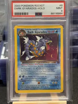 Pokemon TCG Dark Gyarados Holo Rare Card 8/82 PSA 9!!! - Image 1