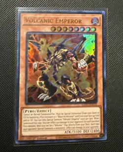 Yu-Gi-Oh! TCG Volcanic Emperor LD10-EN018 Ultra Rare 1st Edition Near Mint - Image 1