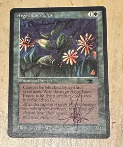 MTG ARTIST PROOF MTG Argothian Pixies AP Sketch Art Amy WEBER - Image 2