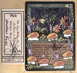 MTG Argothian Pixies Alter Altered Sketch Art Amy WEBER Magic - Image 1