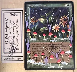 MTG Argothian Pixies Alter Altered Sketch Art Amy WEBER Magic - Image 1