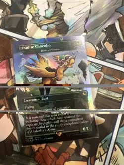 Paradise Chocobo Birds of Paradise FIC #0483 Borderless Foil MTG Final Fantasy - Image 1