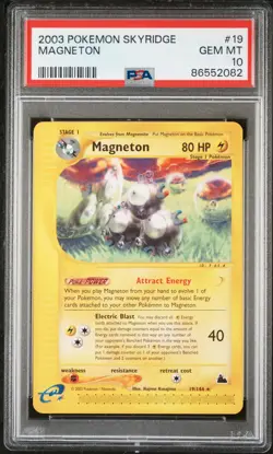Pokemon Card Magneton 19/144 PSA 10 WOTC Skyridge GEM MINT - Image 1