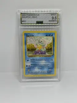 Pokemon Trading Card Game Classic Squirtle CLB 001/034 AGS Mint+ 9.5 Holo 2023 - Image 1