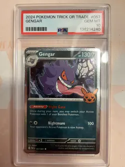 GENGAR PSA 10 2024 POKEMON TRICK OR TRADE #57 - Image 1