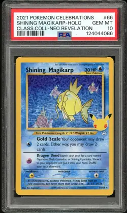 PSA 10 GEM MINT Magikarp 66 Classic Collection Celebrations Pokemon Card - Image 1