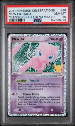 PSA 10 Gem Mint MEW EX 88 CELEBRATIONS CLASSIC COLLECTION POKEMON - Image 1