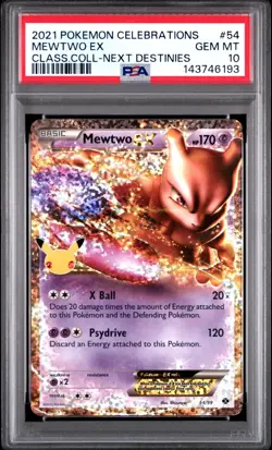 PSA 10 MEWTWO EX 54/99 CELEBRATIONS CLASSIC COLLECTION POKEMON 😍 - Image 1