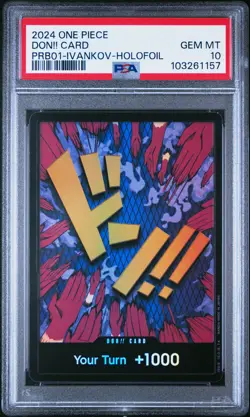 2024 ONE PIECE PRB01 IVONKOV DON CARD PSA 10 HOLO FOIL POP 1 PREMIUM BOOSTER - Image 1