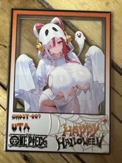 One Piece CCG Goddess Uta Metal Card - Halloween Ghost /90 - Image 1