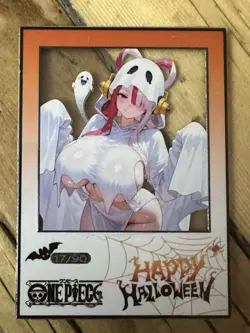 One Piece CCG Goddess Uta Metal Card - Halloween Ghost /90 - Image 2