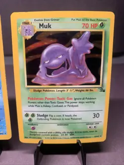 Pokemon TCG Fossil Set Lot of 2 Card Holo Rare Lapras & Muk WOTC 1999 VTG - Image 3