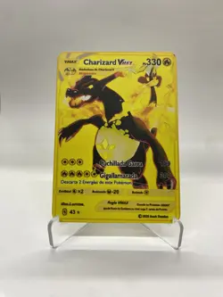 Charizard VMAX Gold Metal Pokemon Card-Collectible Gift Christmas aa - Image 2