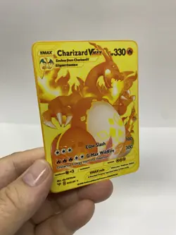Charizard Vmax Gold Metal Pokemon Card-Collectible Gift Christmas aa - Image 1