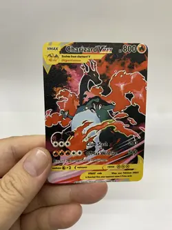 Charizard VMAX Gold Metal Pokemon Card-Collectible Gift Display Christma aa - Image 1