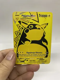 Pikachu VMAX Gold Metal Pokemon Card-Collectible Gift Display！Christmas aa - Image 5