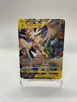 Lucario Vmax Gold Metal Pokemon Card-Collectible Gift Display！Christmas aa - Image 1