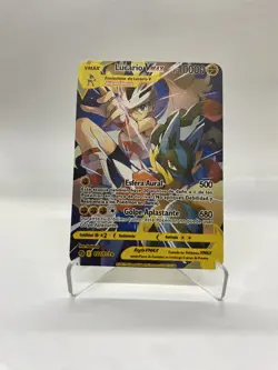 Lucario Vmax Gold Metal Pokemon Card-Collectible Gift Display！Christmas aa - Image 4