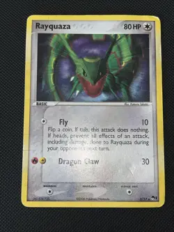 Rayquaza 3/17 Holo - Pop Series 1 Pokemon Card - DMG - Image 2