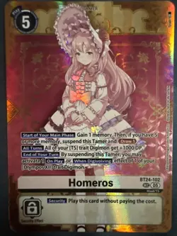Digimon Card Game Homeros BT24-102 SEC Foil NM - Image 1
