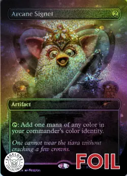 Arcane Signet(Confetti Foil) - Secret Lair Furby - 7068 - NM Foil - Image 1