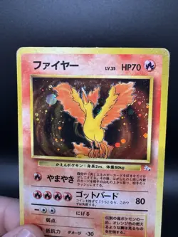 Pokemon TCG Moltres Fossil Japanese No. 146 Holo Rare Vintage - HP/Damaged - Image 3
