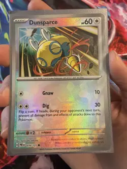 ✨RARE Texture Shift ERROR Pokemon Card Dunsparce Pokeball Prismatic Evolutions✨ - Image 1