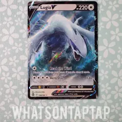 Pokemon Card Lugia V 138/195 Ultra Rare Sword Shield Silver Tempest Singles LP - Image 1