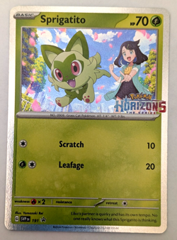 POKEMON ~ SPRIGATITO ~ SVP 191 ~ HORIZONS STAMPED PROMO CARD HOLO ~ RARE ~ NM - Image 1
